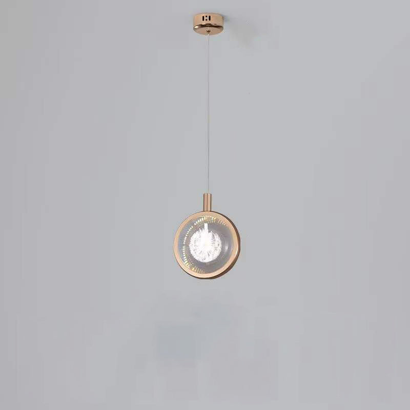مصباح LED دائري فاخر من الألومنيوم الكريستالي على شكل قنديل البحر على شكل غزال معلق بجانب السرير