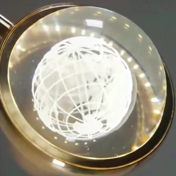 مصباح LED دائري فاخر من الألومنيوم الكريستالي على شكل قنديل البحر على شكل غزال معلق بجانب السرير
