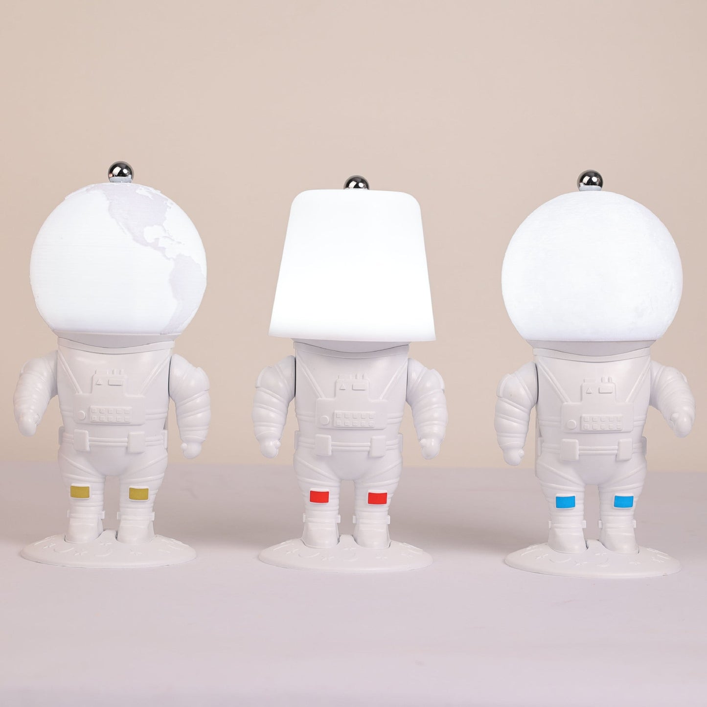 Contemporary Creative ABS PS Astronaut Lunar Kids Rechargeable LED Table Lamp Night Light For Bedroom