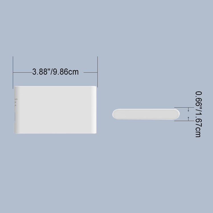 Modern Minimalist Rechargeable ABS Rectangular Human Sensor Magnetic LED Wall Sconce Lamp Night Light For Hallway