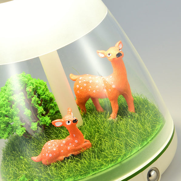 Contemporary Creative Rechargeable ABS Acrylic Cylinder Animal Wedding Portable LED Table Lamp Night Light For Dining Room