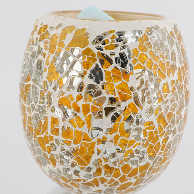 Contemporary Boho Plastic Glass Mosaic Cracked 1-Light Melting Wax Wall Sconce Lamp For Bedroom