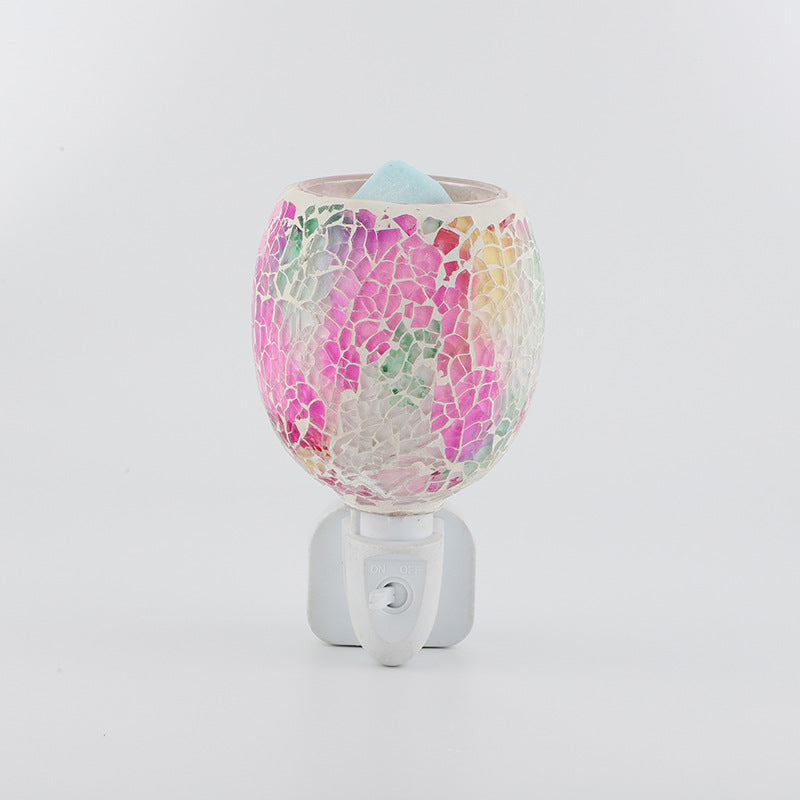 Contemporary Boho Plastic Glass Mosaic Cracked 1-Light Melting Wax Wall Sconce Lamp For Bedroom