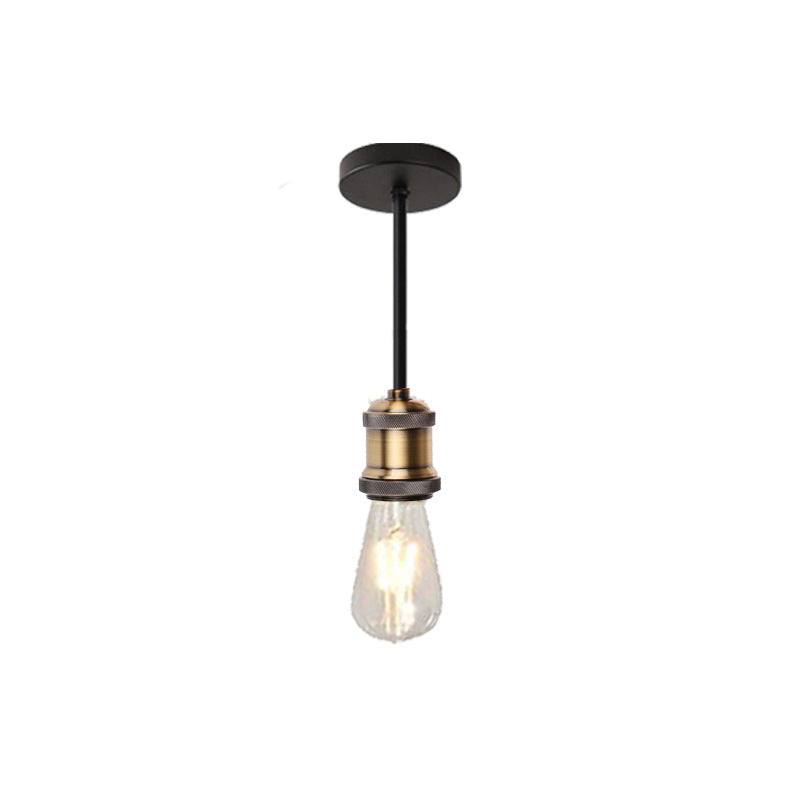 Contemporary Industrial Iron Bulb 1/3 Light Semi-Flush Mount Ceiling Light For Dining Room