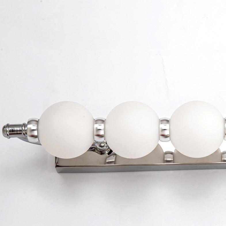 Contemporary Nordic Stainless Steel Aluminum Iron PC Ball LED Wall Sconce Lamp Vanity Lighting For Bathroom