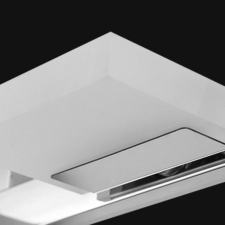 مصباح حائط LED مربع الشكل مصنوع من الفولاذ المقاوم للصدأ والأكريليك بتصميم بسيط وعصري لإضاءة الحمام