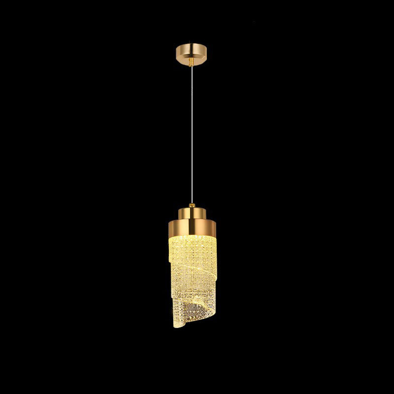 Modern Luxury Hardware Aluminum Acrylic Drop Torch LED Pendant Light For Bedside