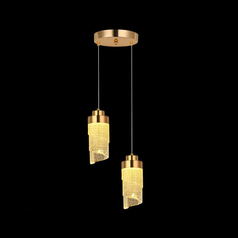 Modern Luxury Hardware Aluminum Acrylic Drop Torch LED Pendant Light For Bedside