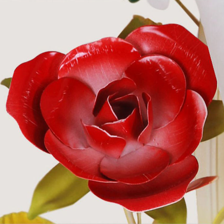 Traditional Farmhouse Iron Glass Rose Floral Bell 1/2 Light Wall Sconce Lamp For Hallway