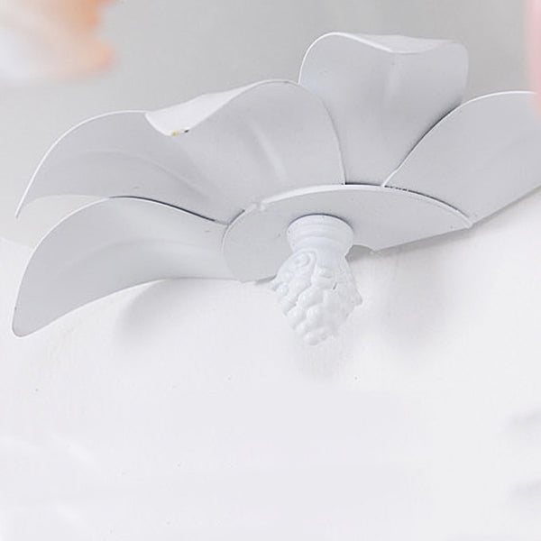 伝統的な農家風セラミックと鉄、ガラス、手作りの花柄ローズ5灯壁取り付け用ランプ(廊下用)