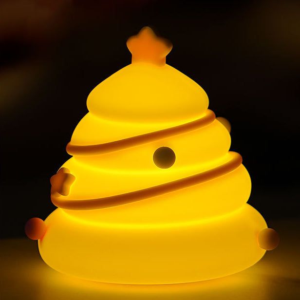 Contemporary Creative Rechargeable Silica ABS Christmas Tree LED Table Lamp Night Light For Bedroom
