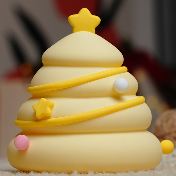 Contemporary Creative Rechargeable Silica ABS Christmas Tree LED Table Lamp Night Light For Bedroom