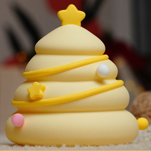 Contemporary Creative Rechargeable Silica ABS Christmas Tree LED Table Lamp Night Light For Bedroom