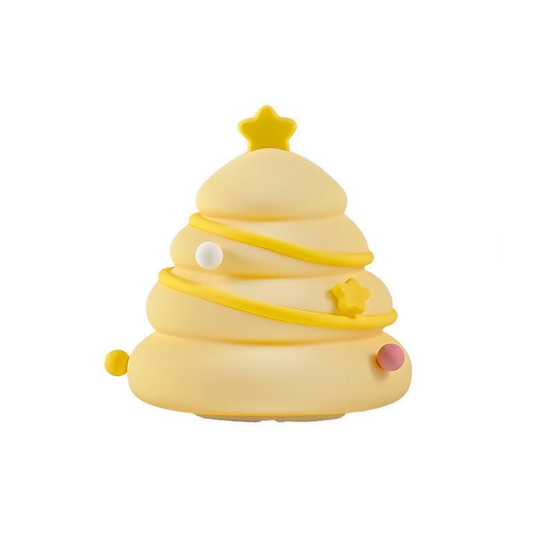 Contemporary Creative Rechargeable Silica ABS Christmas Tree LED Table Lamp Night Light For Bedroom