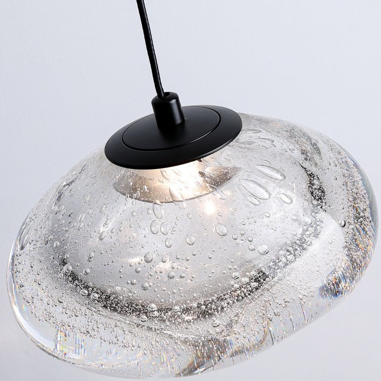 Modern Simplicity Glazed Glass Hardware Round Air Bubble LED Pendant Light For Bedside
