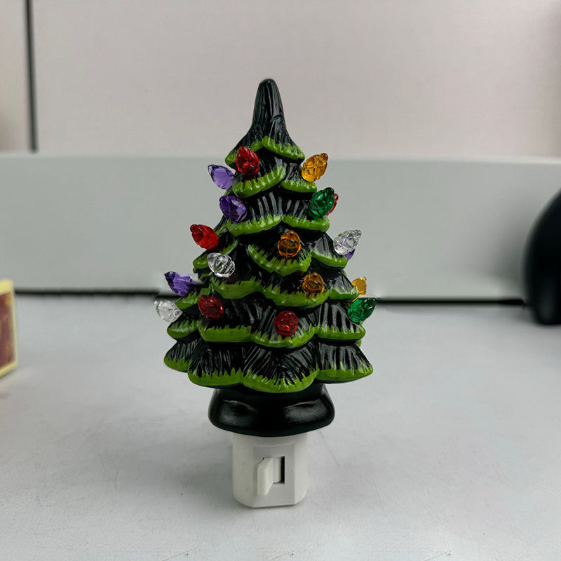 モダンアールデコ調樹脂製クリスマスツリーソケットデコレーションLED壁取り付け用燭台ランプ(寝室用)