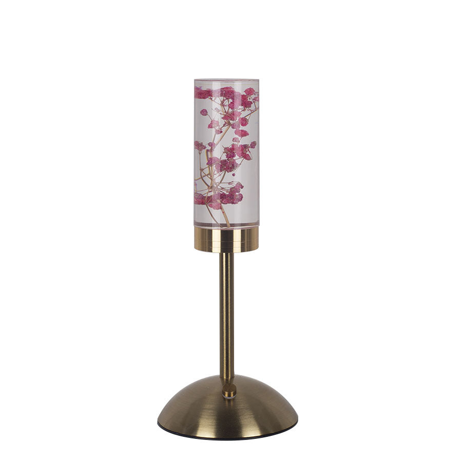 Contemporary Creative USB Rechargeable Eternal Flower Daisy Dandelion Cylinder Iron Acrylic LED Table Lamp Night Light For Bedside