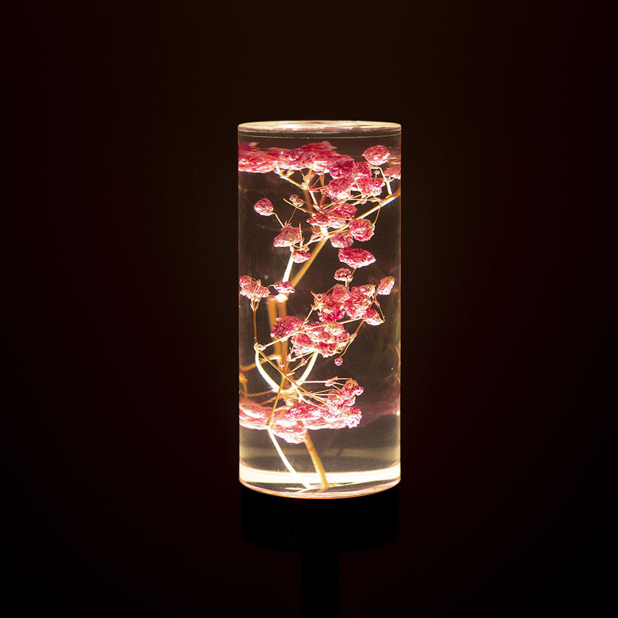 Contemporary Creative USB Rechargeable Eternal Flower Daisy Dandelion Cylinder Iron Acrylic LED Table Lamp Night Light For Bedside