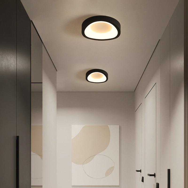 Contemporary Scandinavian Iron Acrylic Flower Round Cloud LED Flush Mount Ceiling Light For Hallway