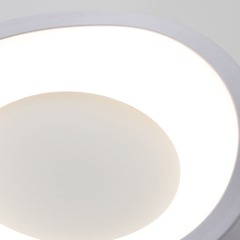 Contemporary Scandinavian Iron Acrylic Flower Round Cloud LED Flush Mount Ceiling Light For Hallway