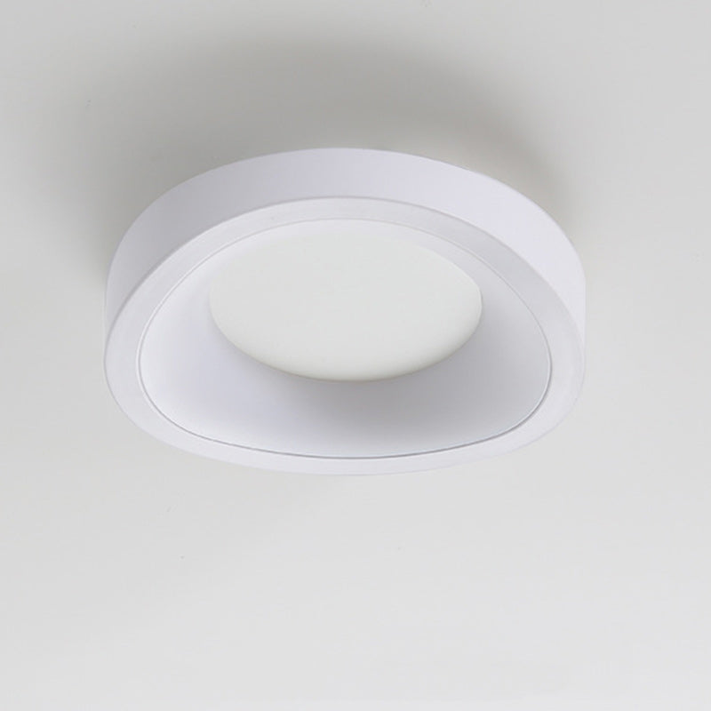 Contemporary Scandinavian Iron Acrylic Flower Round Cloud LED Flush Mount Ceiling Light For Hallway
