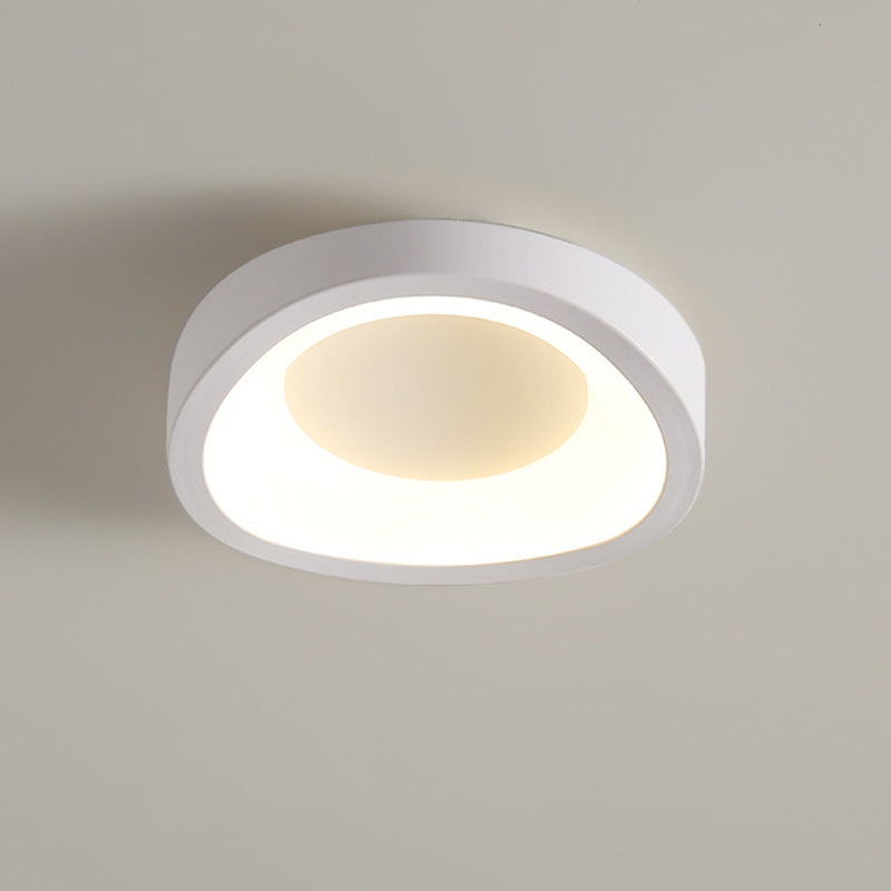 Contemporary Scandinavian Iron Acrylic Flower Round Cloud LED Flush Mount Ceiling Light For Hallway
