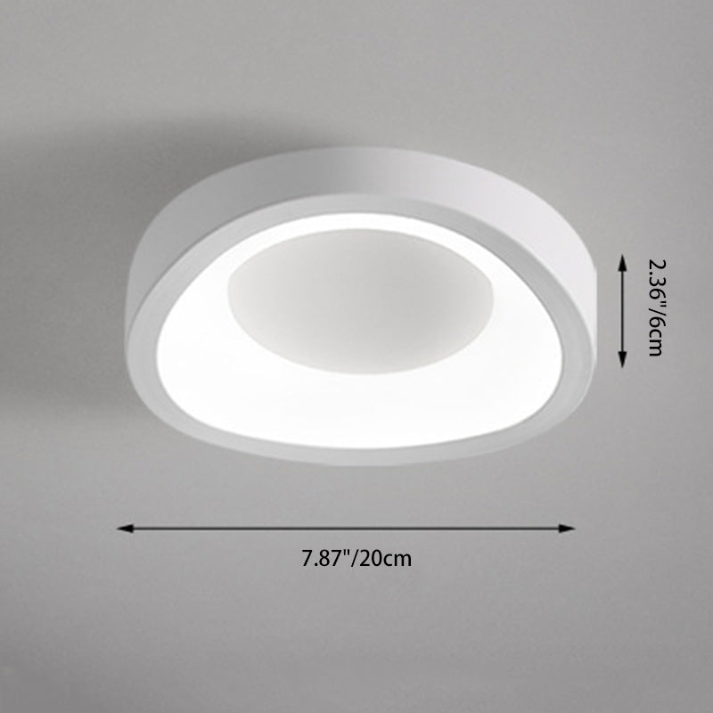 Contemporary Scandinavian Iron Acrylic Flower Round Cloud LED Flush Mount Ceiling Light For Hallway