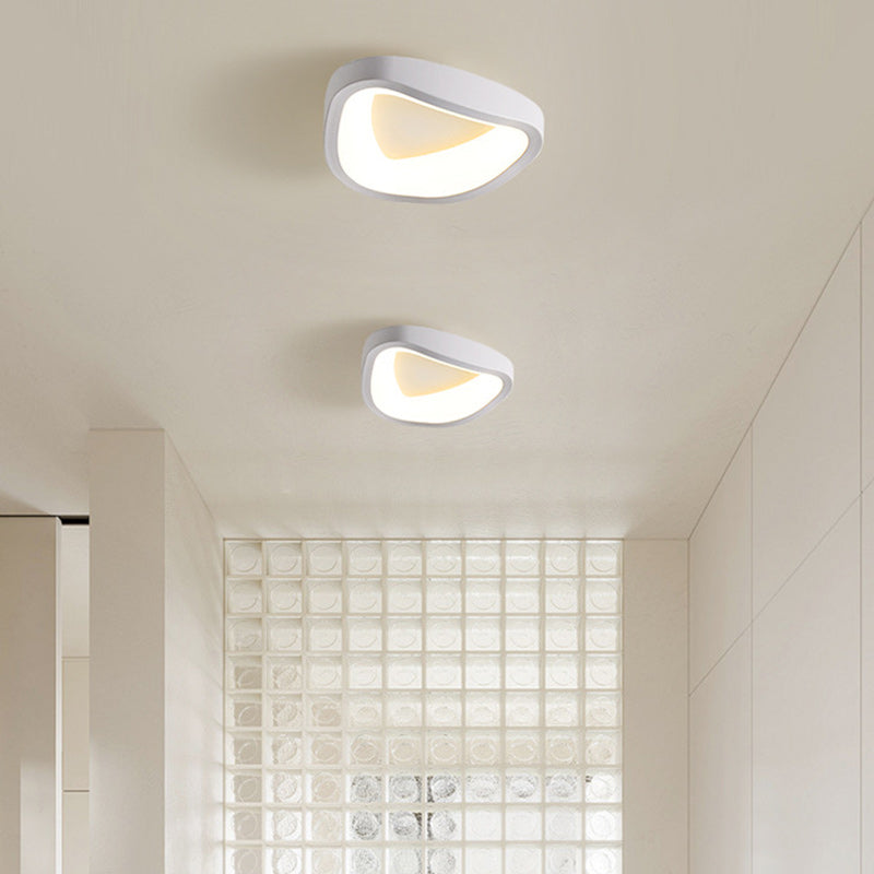 Contemporary Scandinavian Iron Acrylic Flower Round Cloud LED Flush Mount Ceiling Light For Hallway