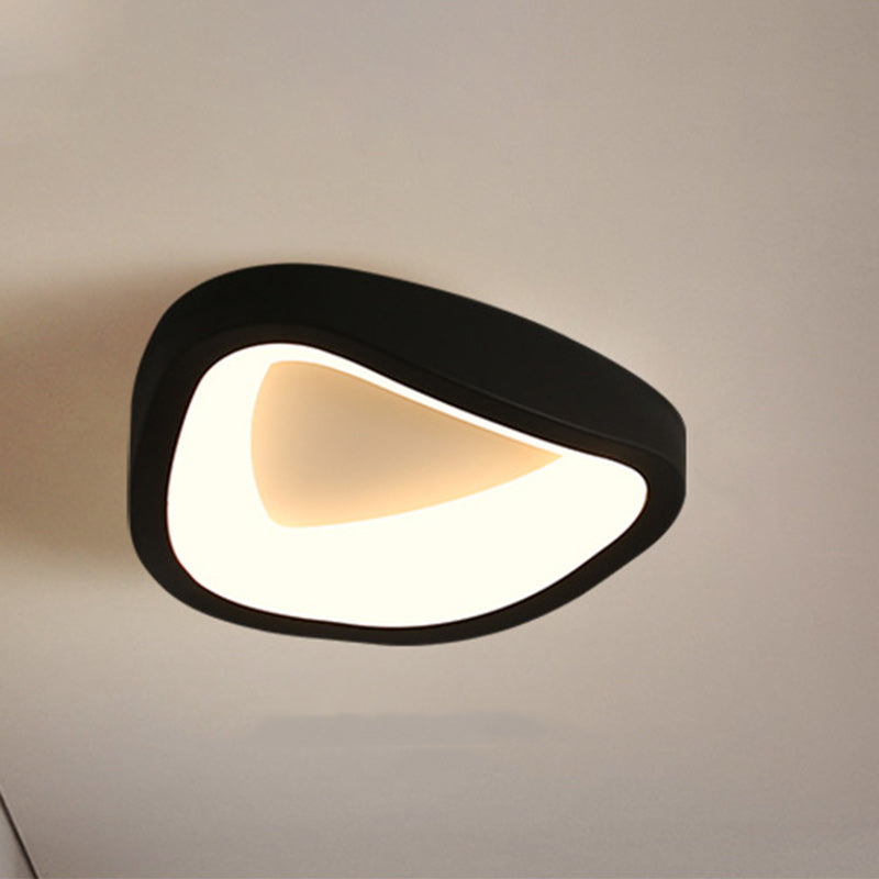 Contemporary Scandinavian Iron Acrylic Flower Round Cloud LED Flush Mount Ceiling Light For Hallway