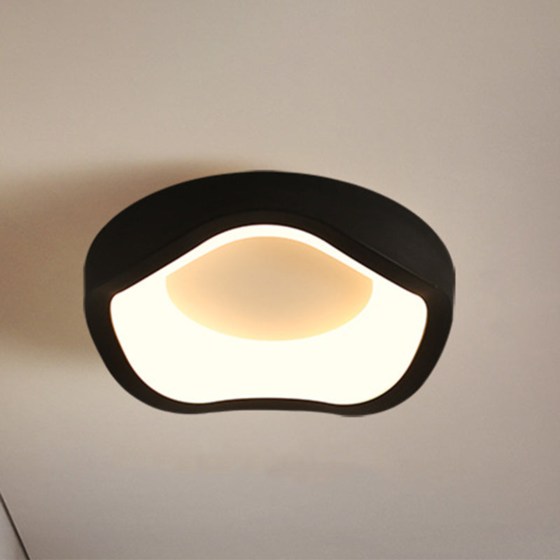 Contemporary Scandinavian Iron Acrylic Flower Round Cloud LED Flush Mount Ceiling Light For Hallway