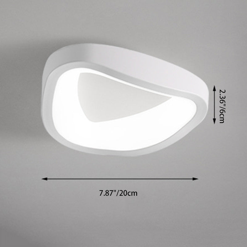 Contemporary Scandinavian Iron Acrylic Flower Round Cloud LED Flush Mount Ceiling Light For Hallway