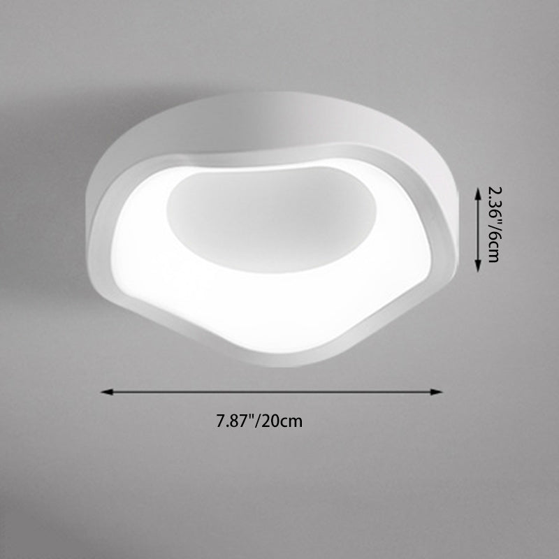Contemporary Scandinavian Iron Acrylic Flower Round Cloud LED Flush Mount Ceiling Light For Hallway