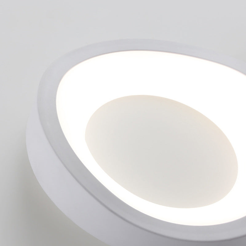 Contemporary Scandinavian Iron Acrylic Flower Round Cloud LED Flush Mount Ceiling Light For Hallway