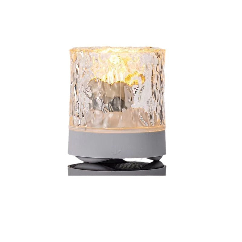 Contemporary Creative USB Rechargeable Acrylic Cylinder Ripple LED Table Lamp Night Light For Bedroom