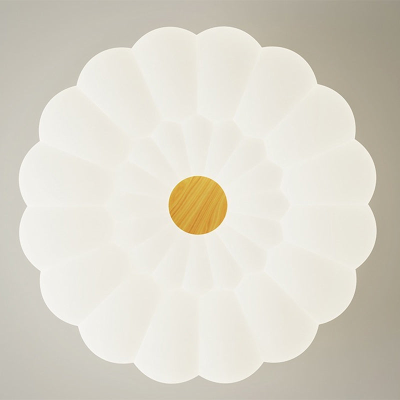Traditional French Iron PE Cloud Cookie Round LED Flush Mount Ceiling Light For Bedroom