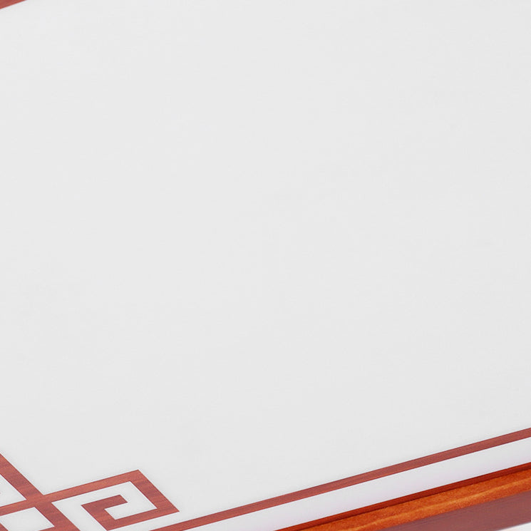 Traditional Chinese Pine Solid Wood Diffusion Plate Knot Square Rectangular LED Flush Mount Ceiling Light For Bedroom