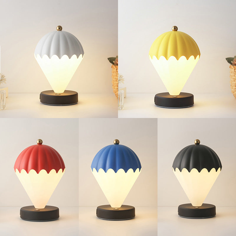 Contemporary Scandinavian Rechargeable Iron Acrylic Balloon LED Table Lamp Night Light For Bedroom