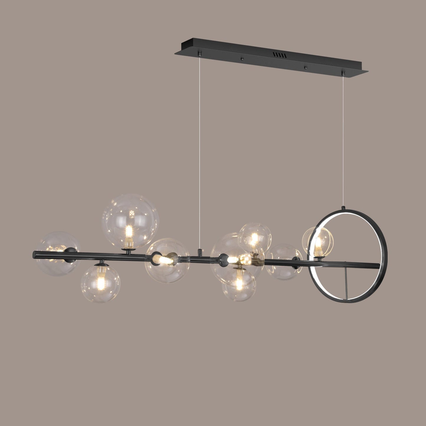 Modern Simplicity Iron Glass Ball Bubble 7/10 Light Chandeliers Island Light For Dining Room