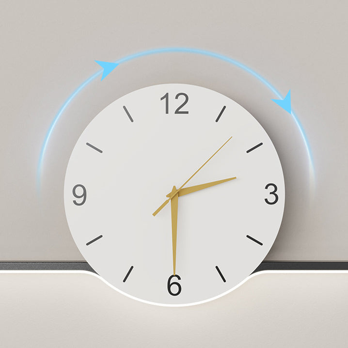 Contemporary Creative Iron Acrylic Line Clock LED Wall Sconce Lamp For Living Room