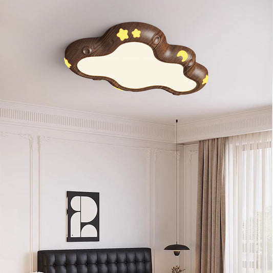 Contemporary Scandinavian Kids Cloud Iron Acrylic LED Flush Mount Ceiling Light For Bedroom
