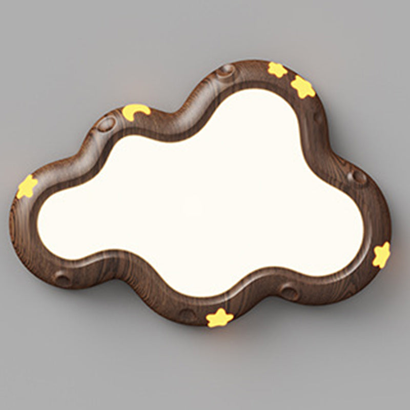 Contemporary Scandinavian Kids Cloud Iron Acrylic LED Flush Mount Ceiling Light For Bedroom