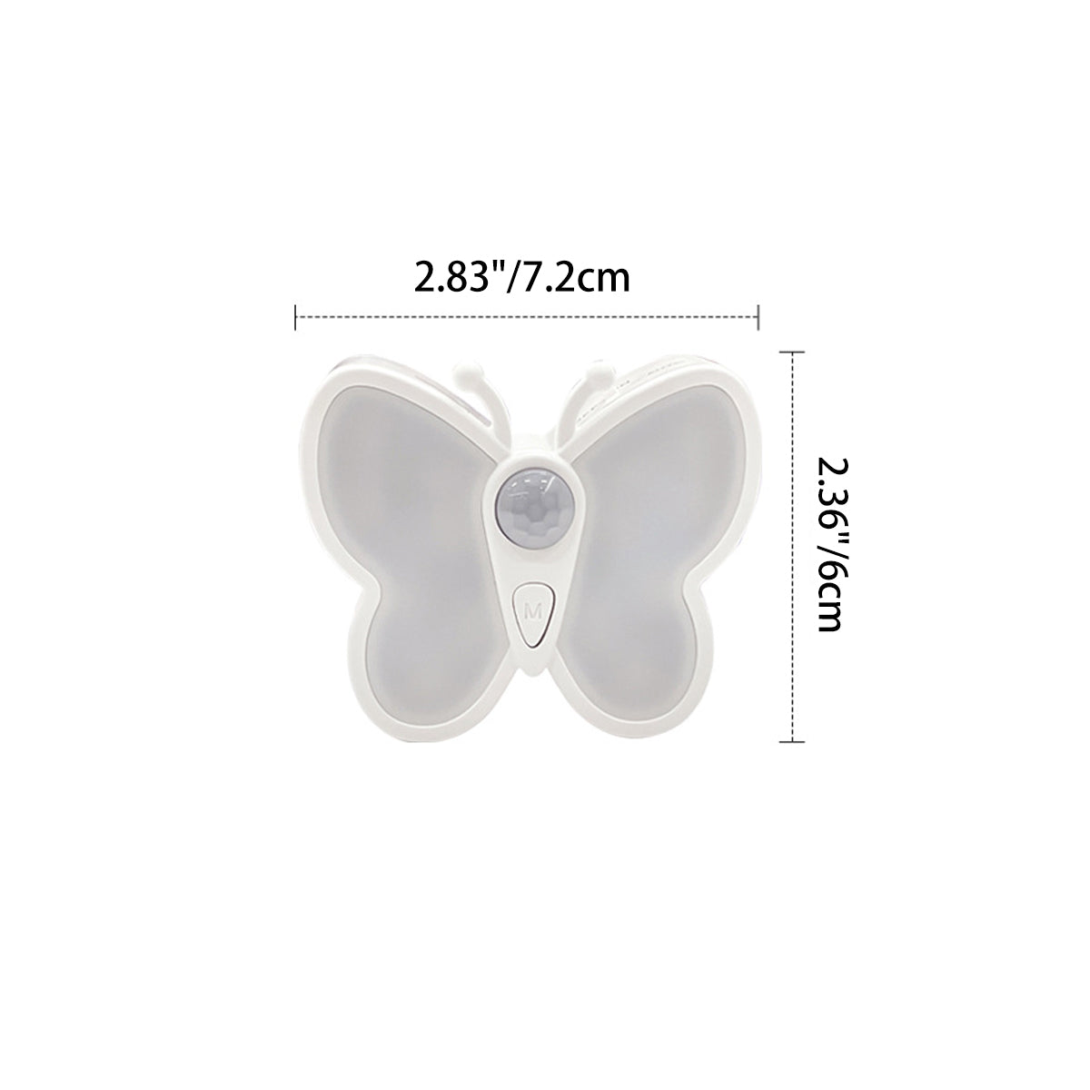 Modern Simplicity Rechargeable Human Sensor Magnetic Plastic Butterfly LED Wall Sconce Lamp Night Light For Bedside