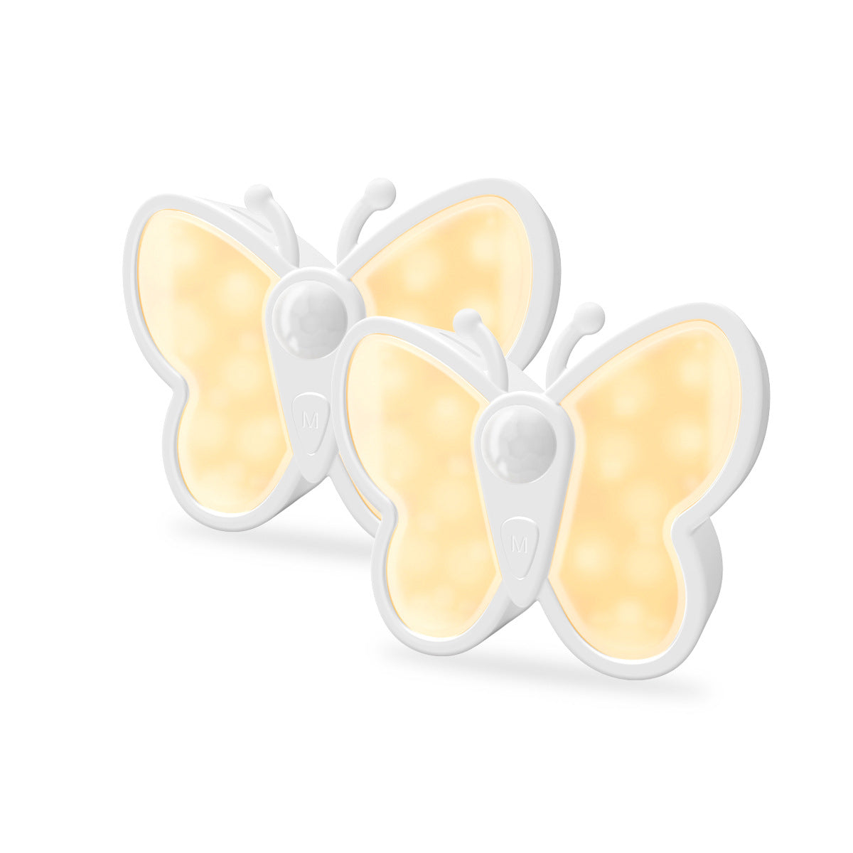 Modern Simplicity Rechargeable Human Sensor Magnetic Plastic Butterfly LED Wall Sconce Lamp Night Light For Bedside