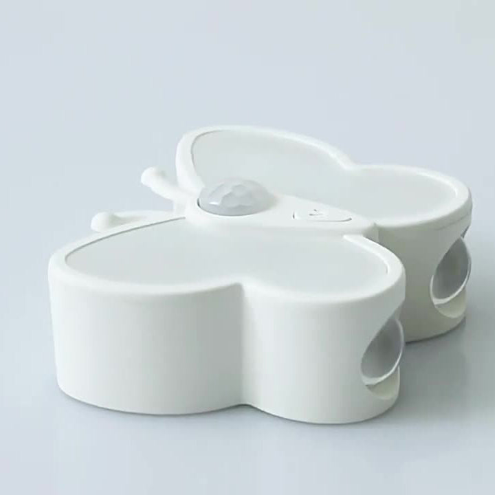 Modern Simplicity Rechargeable Human Sensor Magnetic Plastic Butterfly LED Wall Sconce Lamp Night Light For Bedside