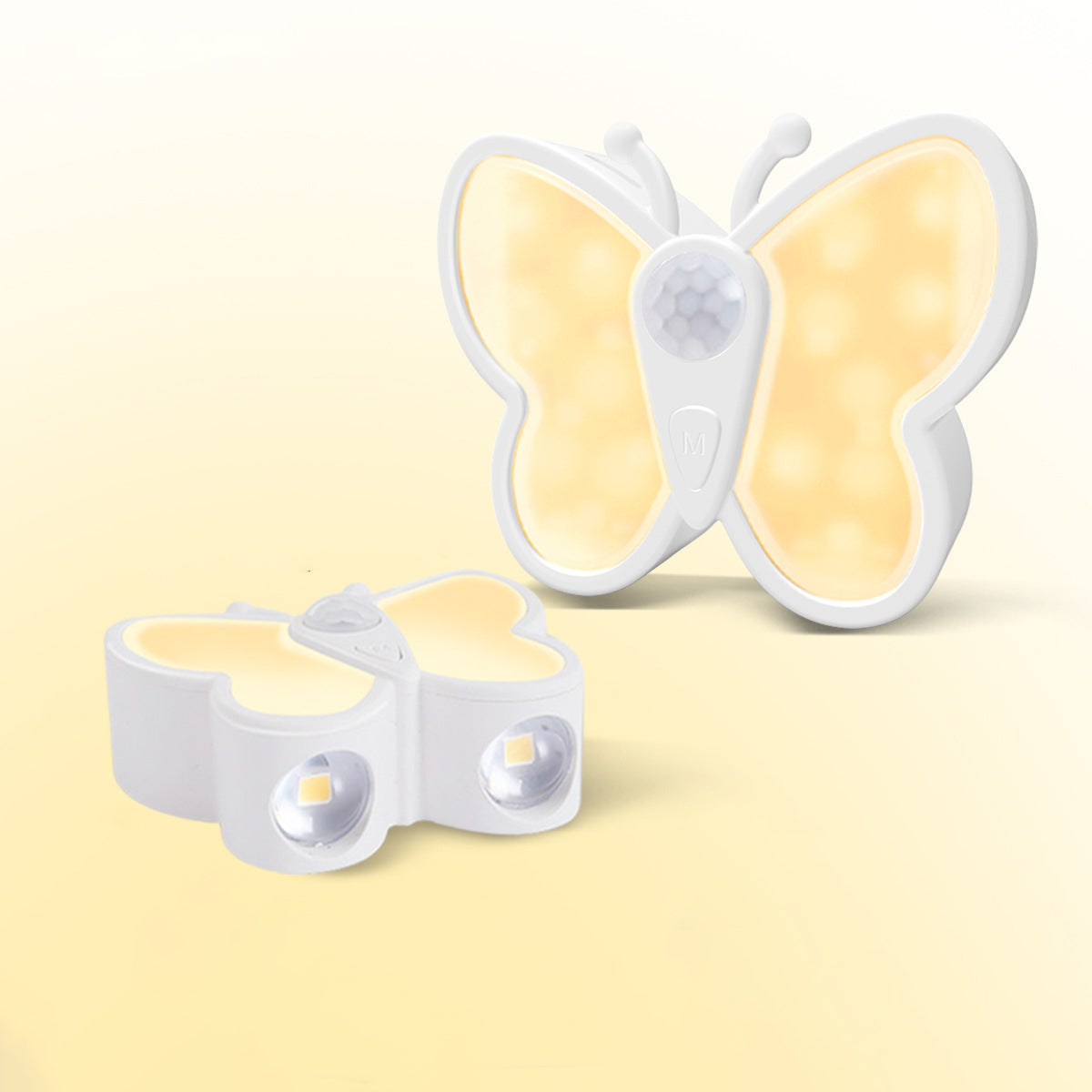 Modern Simplicity Rechargeable Human Sensor Magnetic Plastic Butterfly LED Wall Sconce Lamp Night Light For Bedside