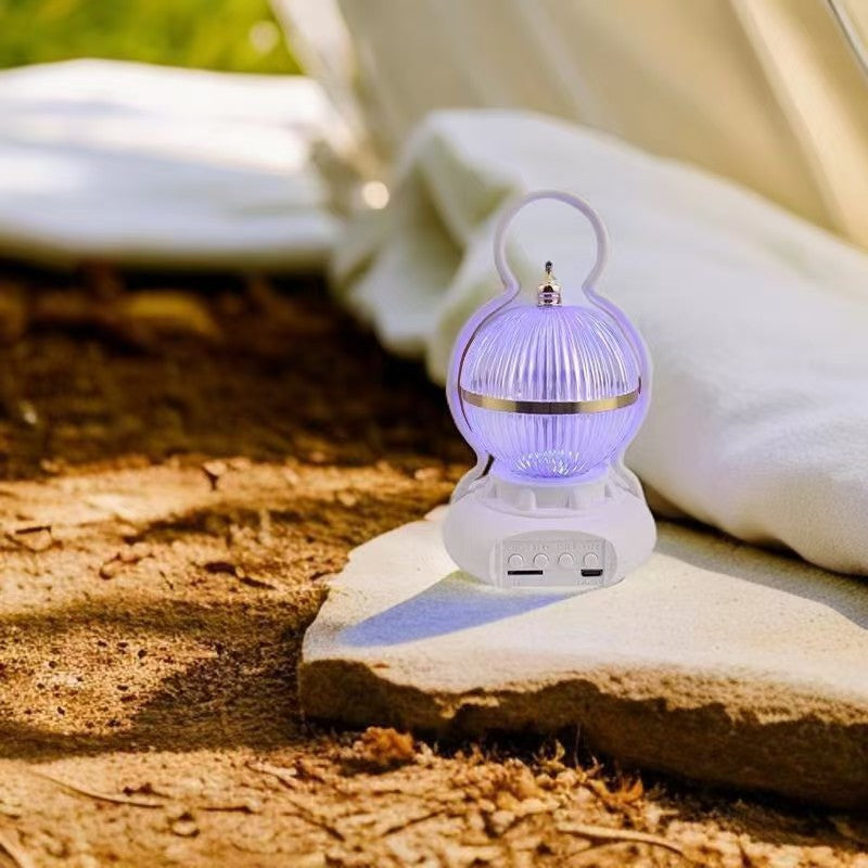 Contemporary Creative Rechargeable Bluetooth Audio Aluminum ABS PS Ball Gourd LED Table Lamp Night Light For Bedside