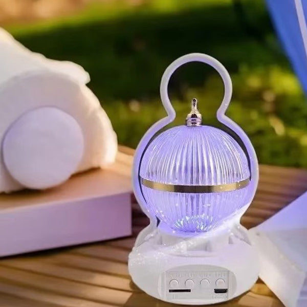 Contemporary Creative Rechargeable Bluetooth Audio Aluminum ABS PS Ball Gourd LED Table Lamp Night Light For Bedside