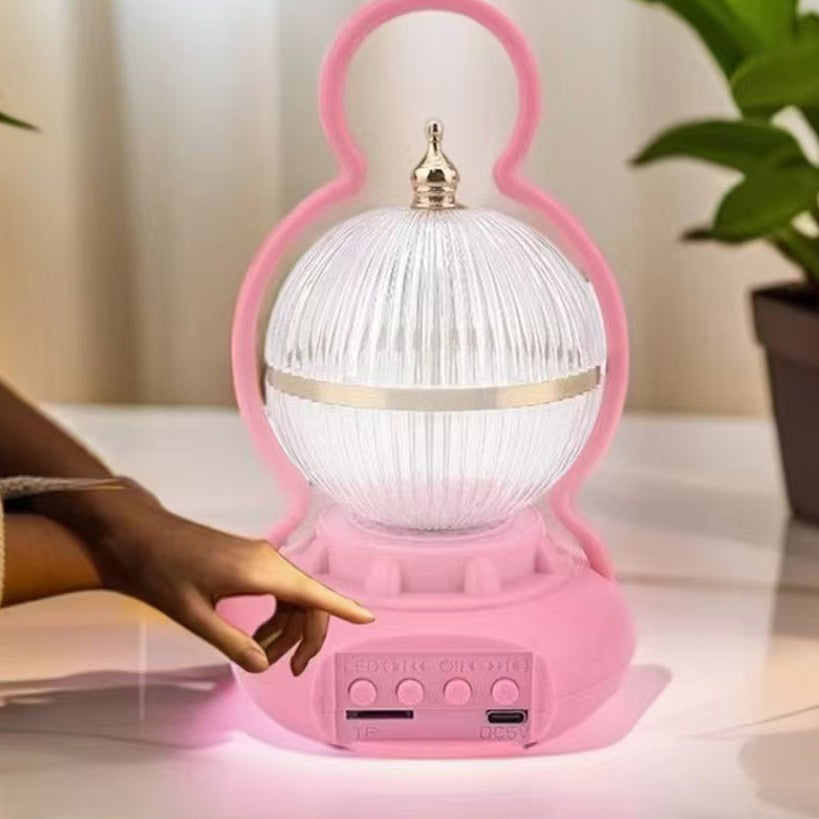 Contemporary Creative Rechargeable Bluetooth Audio Aluminum ABS PS Ball Gourd LED Table Lamp Night Light For Bedside