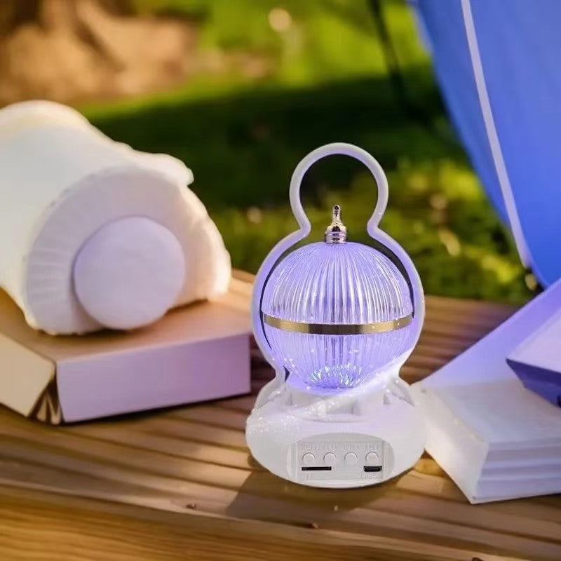 Contemporary Creative Rechargeable Bluetooth Audio Aluminum ABS PS Ball Gourd LED Table Lamp Night Light For Bedside