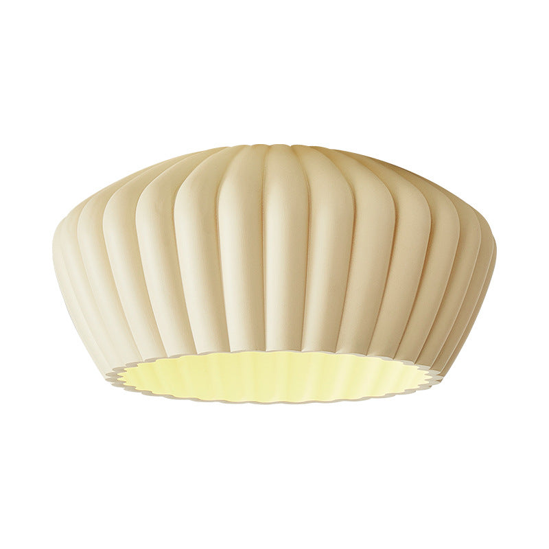 Traditional French Resin Bowl Striped 1-Light Flush Mount Ceiling Light For Hallway